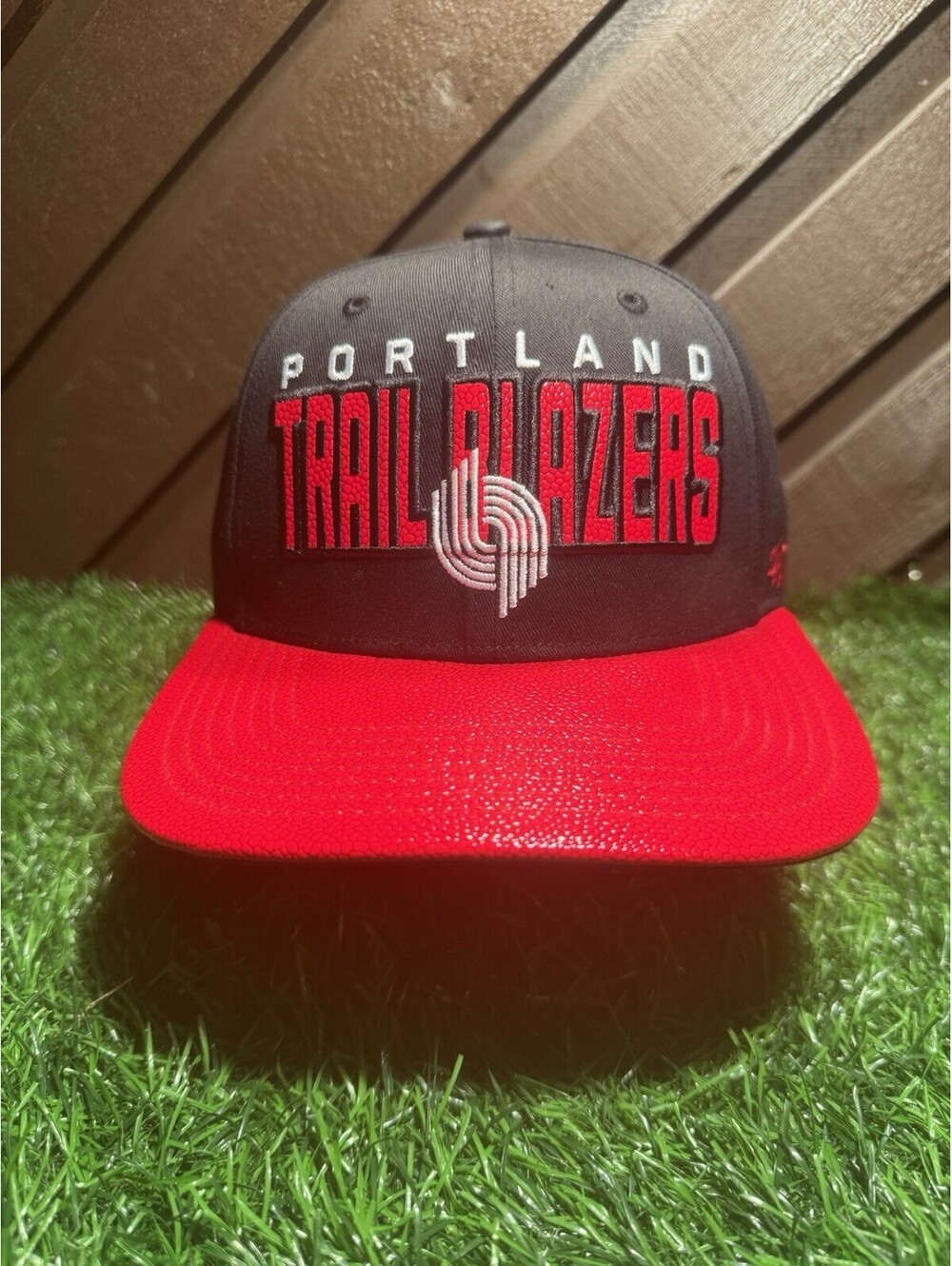 47 Brand Portland Trail Blazers Hardwood Classics Leather Bill Snapback Hat Cap